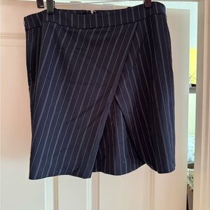 NWOT Banana Republic Navy Striped lined Mini Skirt size 14
